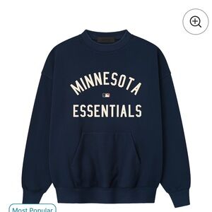 Essentials Navy Graphic Sweatshirt NWOT